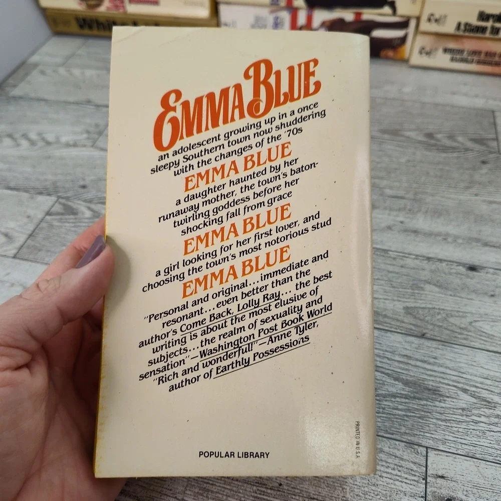 EMMA BLUE Beverly Lowry 1978 Popular‎ Library 1st Edition Paperback